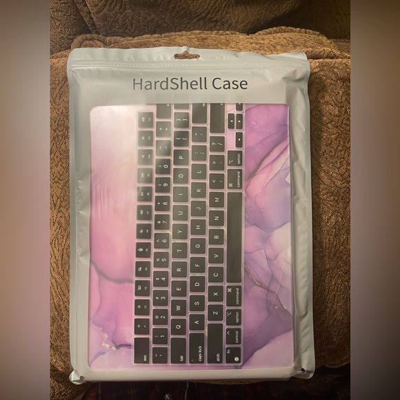 SOLD Macbook Air 13.6 M2 A2681 Matte Case Bag Keyboard Cover-Purple Marble - Picture 4 of 11